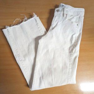 Size 2 Mango sustainable white denim jeans, mid rise,- Never worn!